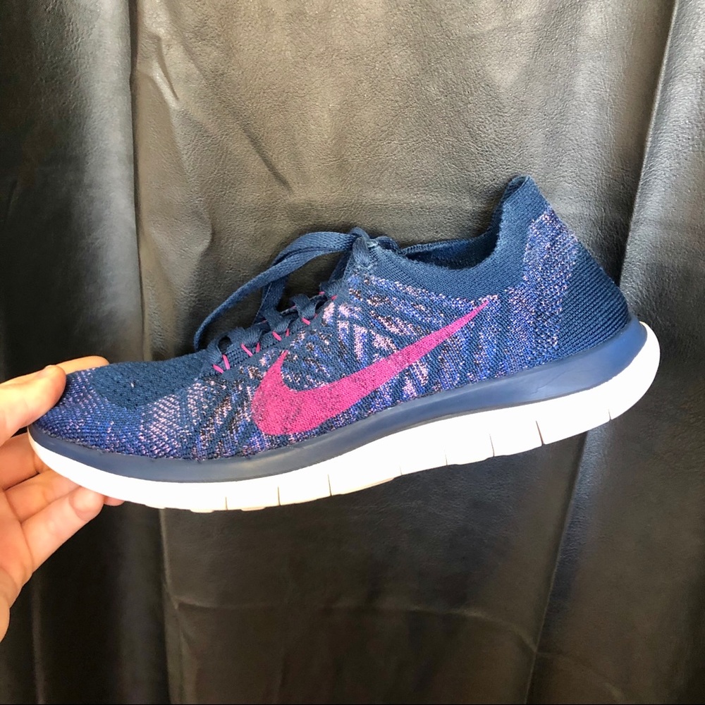 Blue/ Purple Nike Free Run 4.0 Shoes